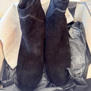 Aquatalia Black Suede Ankle Booties